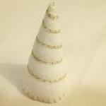 Hand Embroided White Christmas Tree - Ornament As..