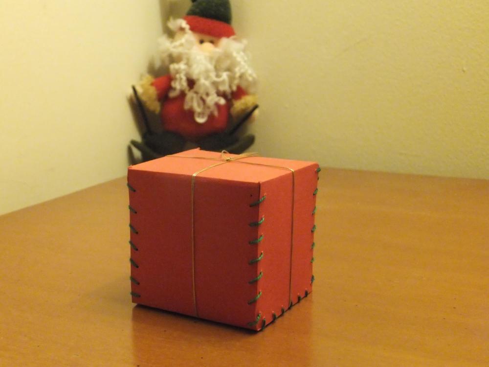 Hand Stitched Christmas Gift Box For Decoration A Set Of 4 on Luulla