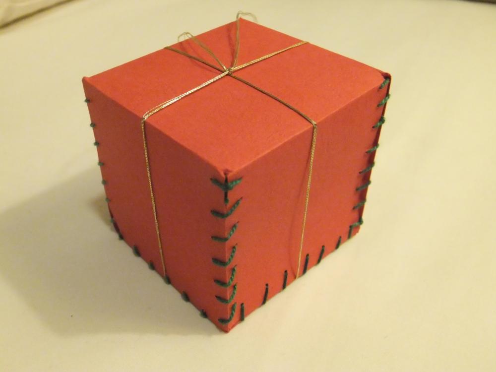 Hand Stitched Christmas Gift Box For Decoration - A Set Of 4 on Luulla