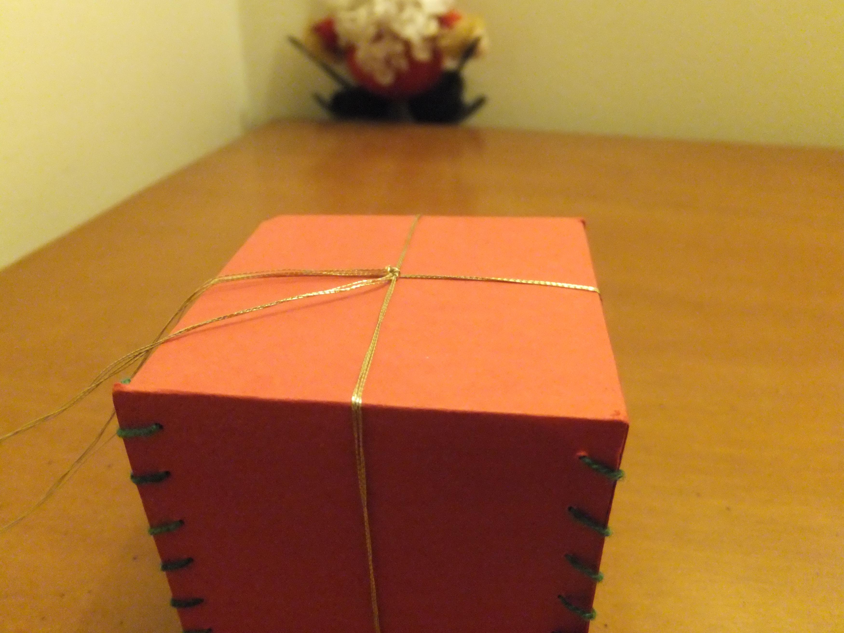 Hand Stitched Christmas Gift Box For Decoration A Set Of 4 on Luulla